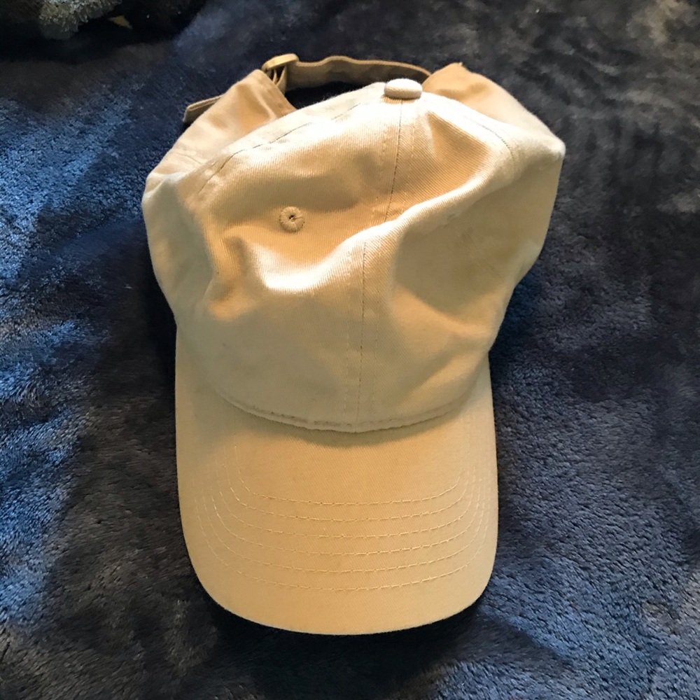 Plain tan baseball cap